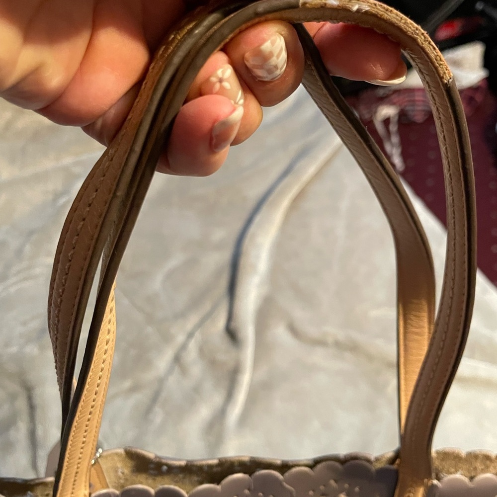 Coach Elegant Silver Laser-Cut Tote Bag - Picture 5 of 7